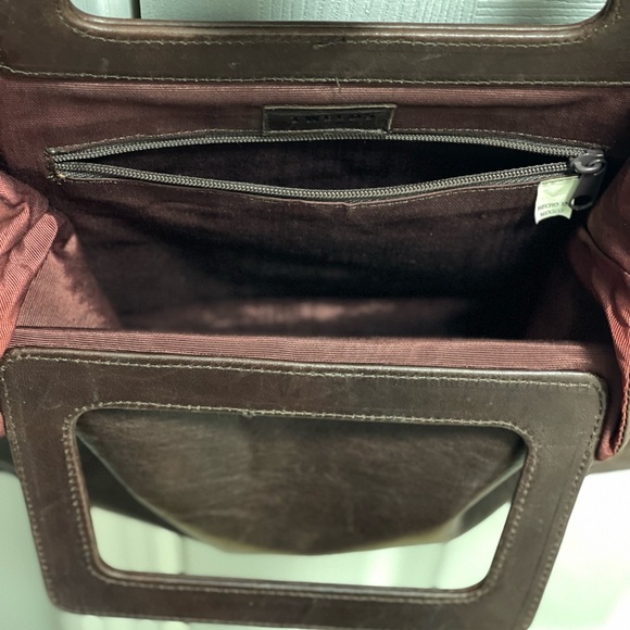 Vintage Tweeds Brown Leather Bag/Purse/Handbag/Tote - Picture 2 of 3